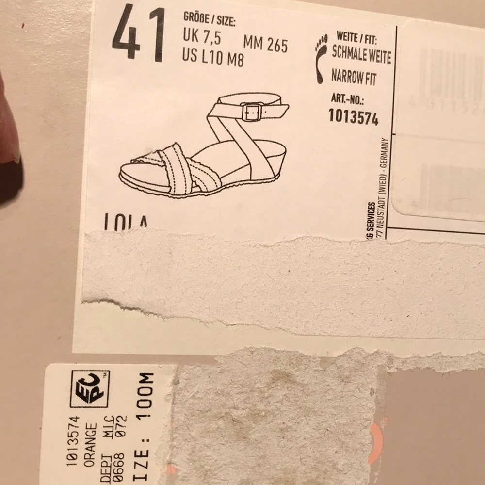 NWT PAPILLIO BIRKENSTOCK LOLA CORAL SANDAL 10 41 - Picture 9 of 9